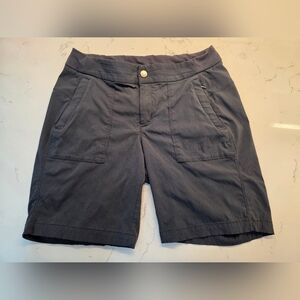 Athleta Trekkie Shorts Women’s 10 Gray Stretchy Hiking Camping Outdoor Nylon